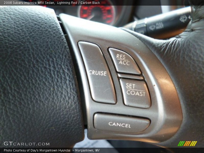 Lightning Red / Carbon Black 2008 Subaru Impreza WRX Sedan