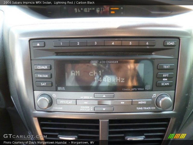 Lightning Red / Carbon Black 2008 Subaru Impreza WRX Sedan