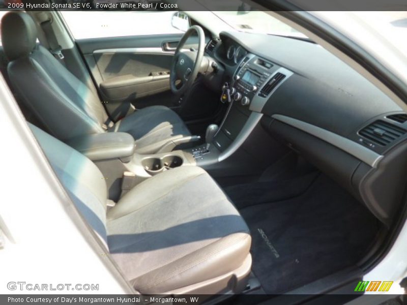 Powder White Pearl / Cocoa 2009 Hyundai Sonata SE V6