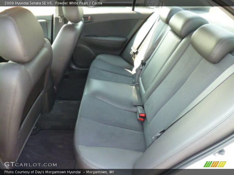 Powder White Pearl / Cocoa 2009 Hyundai Sonata SE V6