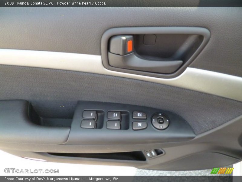 Powder White Pearl / Cocoa 2009 Hyundai Sonata SE V6