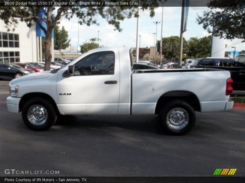 Bright White / Medium Slate Gray 2008 Dodge Ram 1500 ST Regular Cab