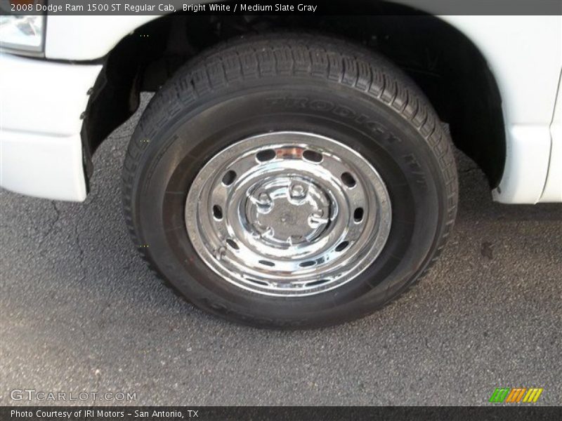 Bright White / Medium Slate Gray 2008 Dodge Ram 1500 ST Regular Cab