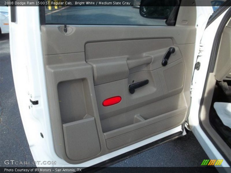 Bright White / Medium Slate Gray 2008 Dodge Ram 1500 ST Regular Cab