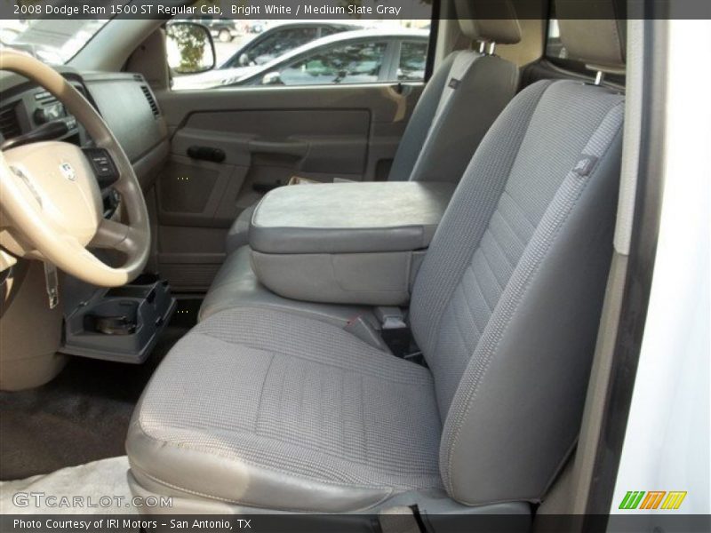 Bright White / Medium Slate Gray 2008 Dodge Ram 1500 ST Regular Cab