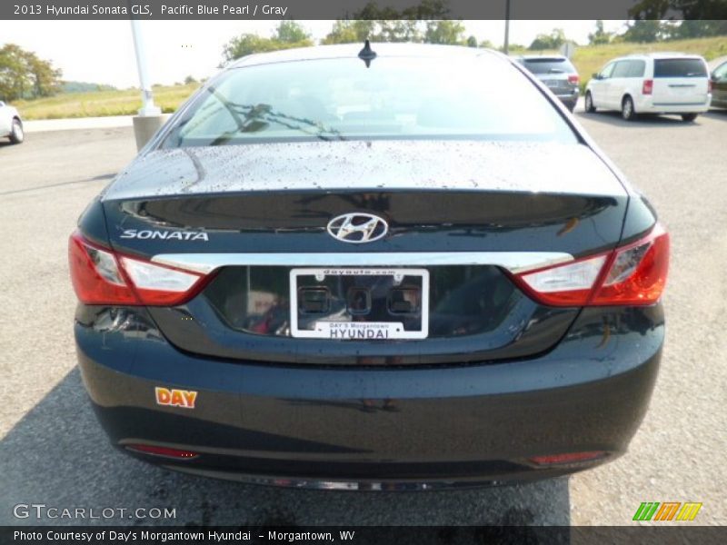 Pacific Blue Pearl / Gray 2013 Hyundai Sonata GLS