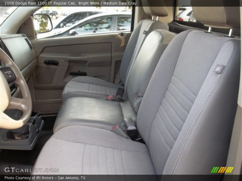 Bright White / Medium Slate Gray 2008 Dodge Ram 1500 ST Regular Cab