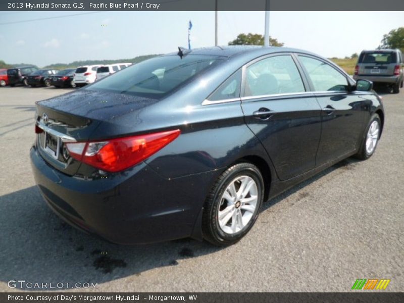 Pacific Blue Pearl / Gray 2013 Hyundai Sonata GLS