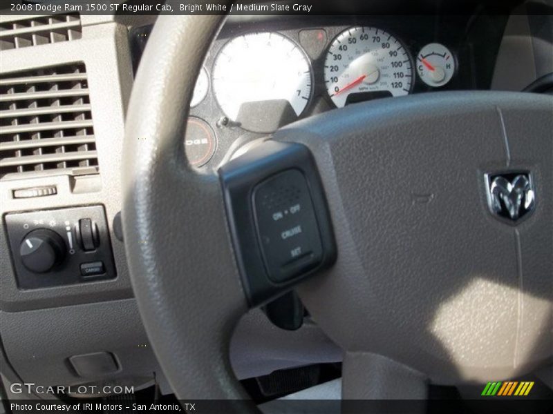 Bright White / Medium Slate Gray 2008 Dodge Ram 1500 ST Regular Cab