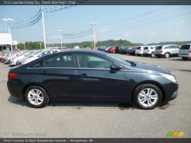 Pacific Blue Pearl / Gray 2013 Hyundai Sonata GLS