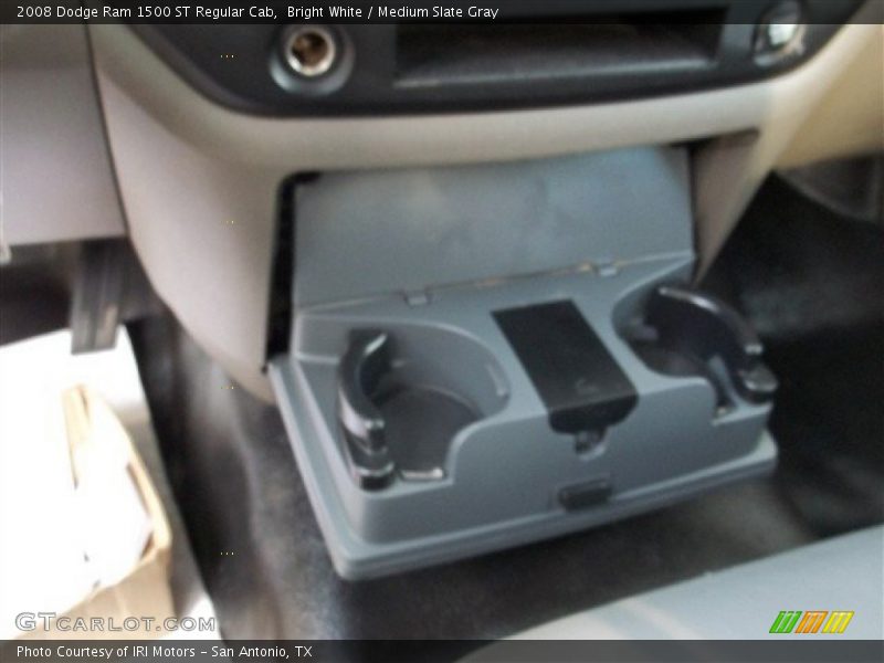 Bright White / Medium Slate Gray 2008 Dodge Ram 1500 ST Regular Cab