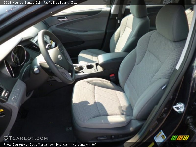 Pacific Blue Pearl / Gray 2013 Hyundai Sonata GLS