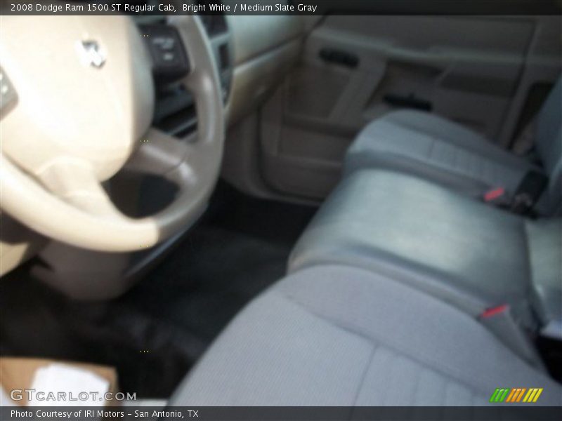 Bright White / Medium Slate Gray 2008 Dodge Ram 1500 ST Regular Cab