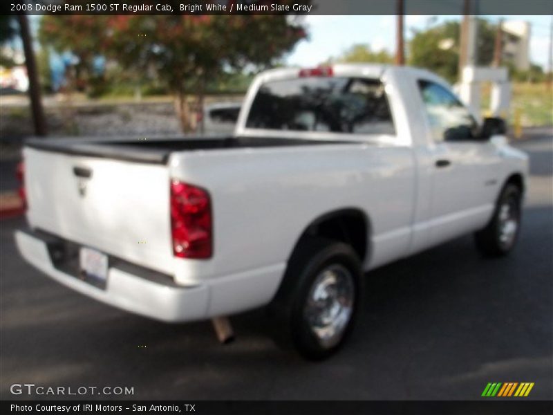 Bright White / Medium Slate Gray 2008 Dodge Ram 1500 ST Regular Cab