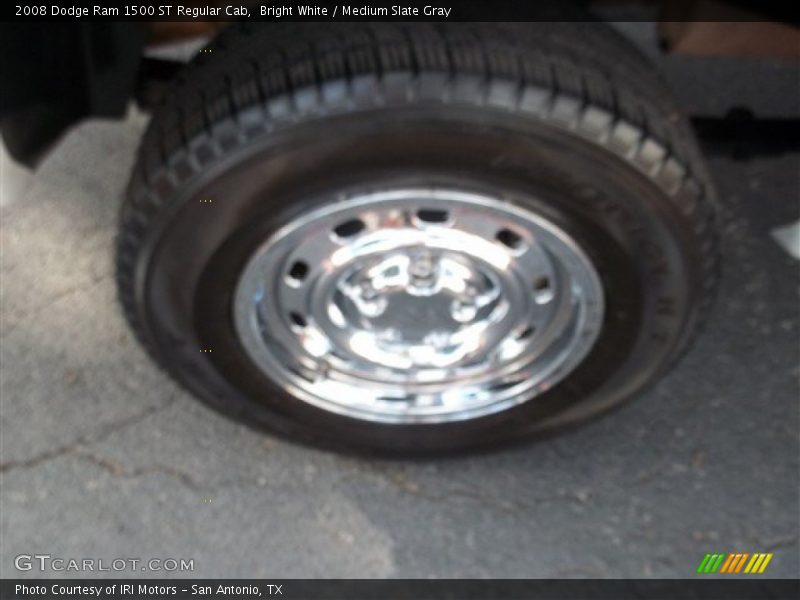 Bright White / Medium Slate Gray 2008 Dodge Ram 1500 ST Regular Cab