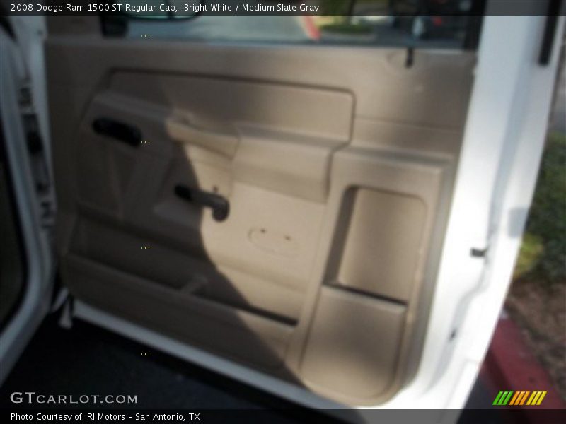 Bright White / Medium Slate Gray 2008 Dodge Ram 1500 ST Regular Cab