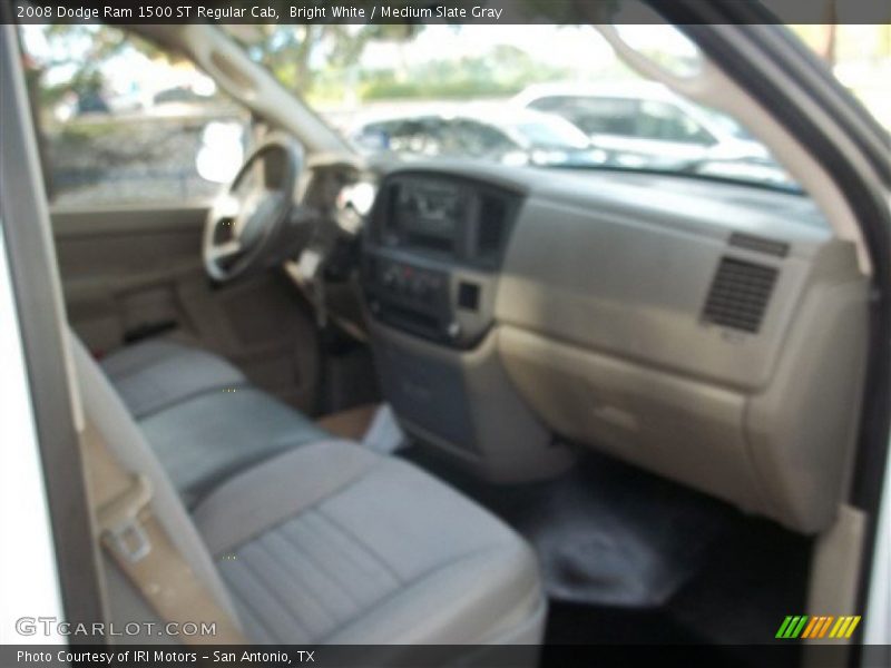 Bright White / Medium Slate Gray 2008 Dodge Ram 1500 ST Regular Cab