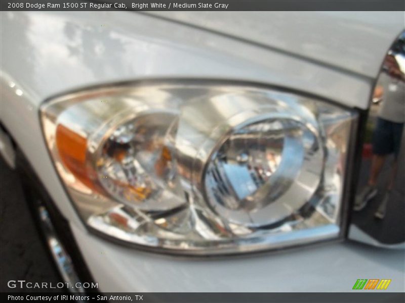 Bright White / Medium Slate Gray 2008 Dodge Ram 1500 ST Regular Cab
