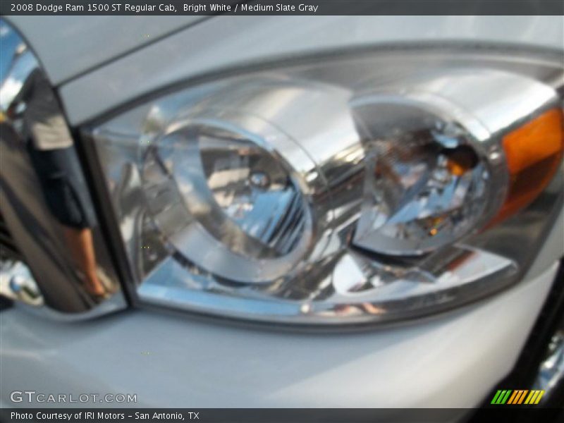 Bright White / Medium Slate Gray 2008 Dodge Ram 1500 ST Regular Cab