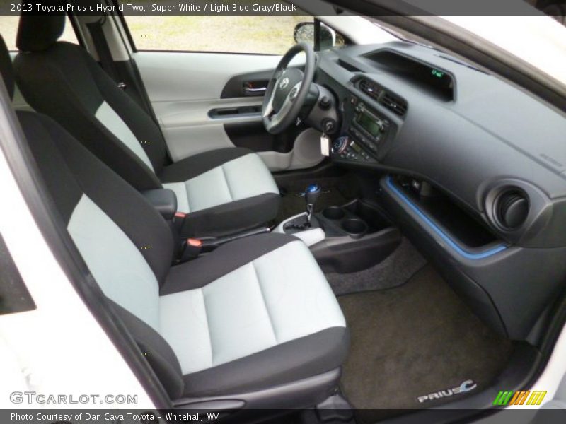 Super White / Light Blue Gray/Black 2013 Toyota Prius c Hybrid Two