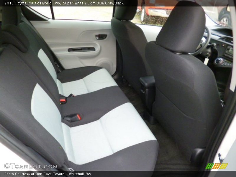 Super White / Light Blue Gray/Black 2013 Toyota Prius c Hybrid Two