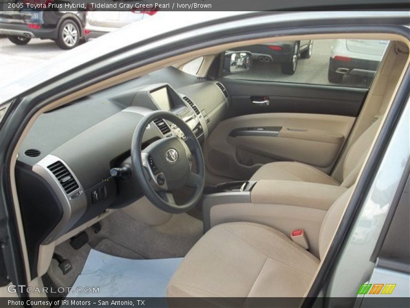 Tideland Gray Green Pearl / Ivory/Brown 2005 Toyota Prius Hybrid
