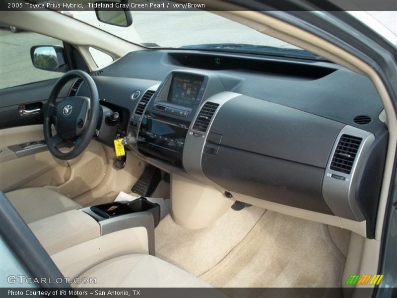 Tideland Gray Green Pearl / Ivory/Brown 2005 Toyota Prius Hybrid