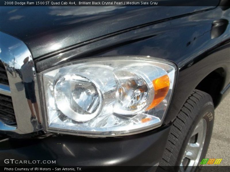Brilliant Black Crystal Pearl / Medium Slate Gray 2008 Dodge Ram 1500 ST Quad Cab 4x4
