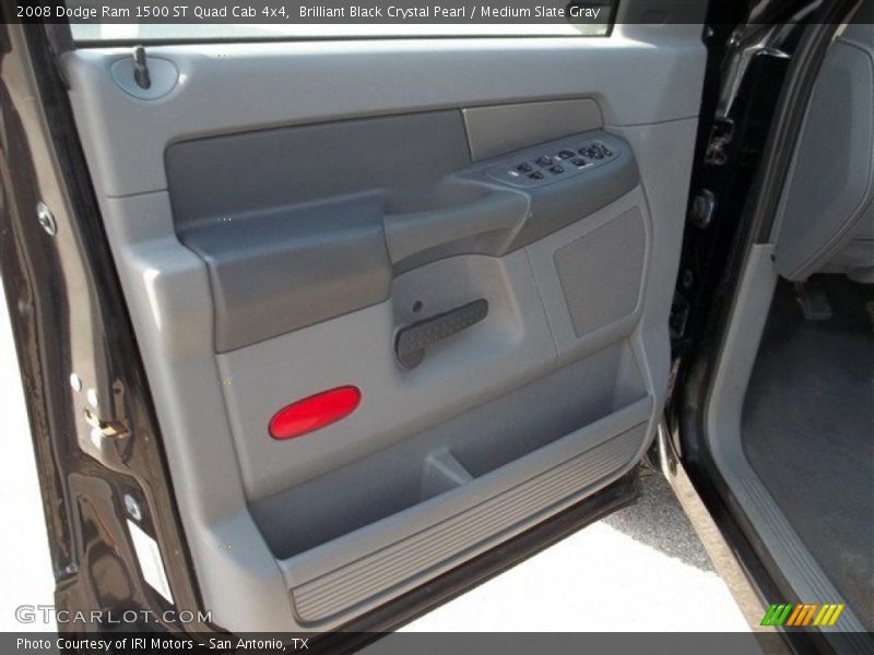 Brilliant Black Crystal Pearl / Medium Slate Gray 2008 Dodge Ram 1500 ST Quad Cab 4x4