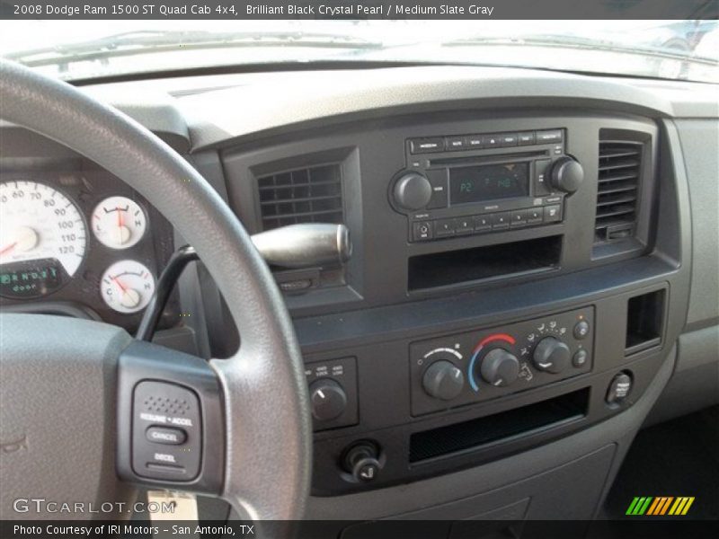 Brilliant Black Crystal Pearl / Medium Slate Gray 2008 Dodge Ram 1500 ST Quad Cab 4x4