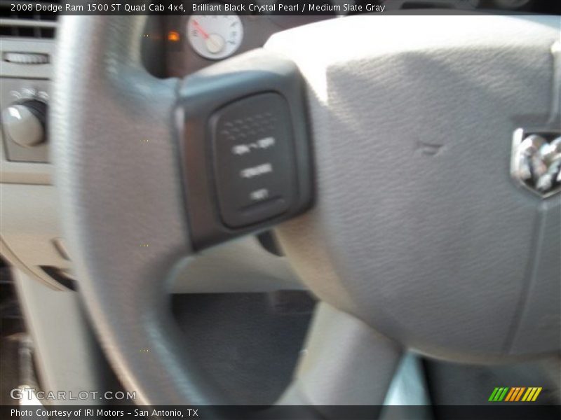 Brilliant Black Crystal Pearl / Medium Slate Gray 2008 Dodge Ram 1500 ST Quad Cab 4x4