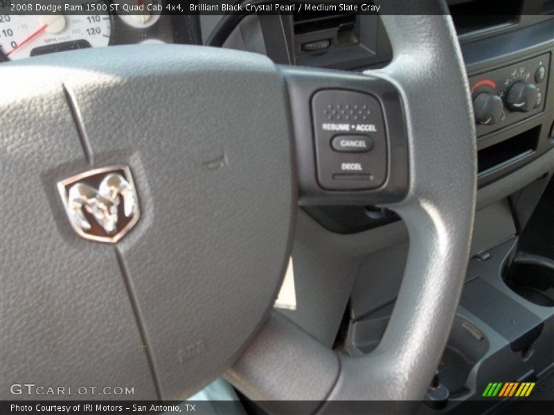 Brilliant Black Crystal Pearl / Medium Slate Gray 2008 Dodge Ram 1500 ST Quad Cab 4x4