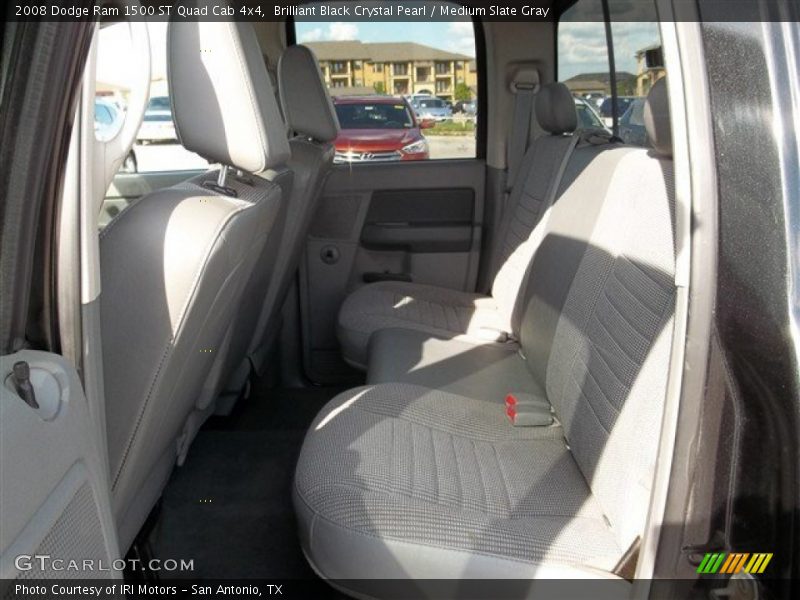 Brilliant Black Crystal Pearl / Medium Slate Gray 2008 Dodge Ram 1500 ST Quad Cab 4x4