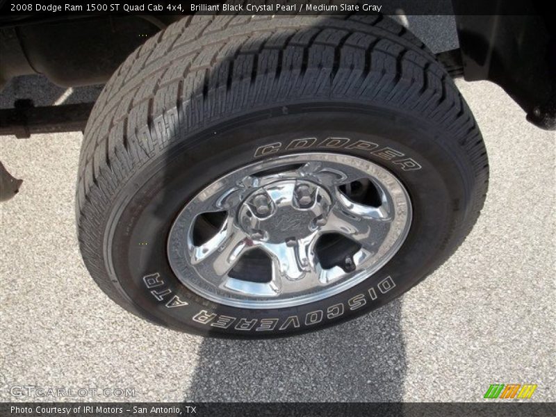 Brilliant Black Crystal Pearl / Medium Slate Gray 2008 Dodge Ram 1500 ST Quad Cab 4x4