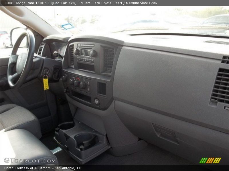Brilliant Black Crystal Pearl / Medium Slate Gray 2008 Dodge Ram 1500 ST Quad Cab 4x4