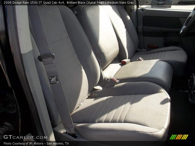 Brilliant Black Crystal Pearl / Medium Slate Gray 2008 Dodge Ram 1500 ST Quad Cab 4x4