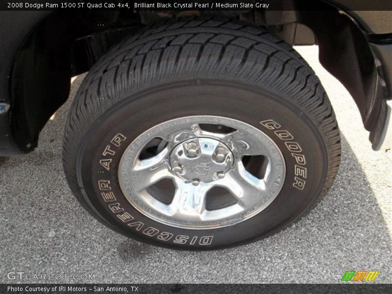 Brilliant Black Crystal Pearl / Medium Slate Gray 2008 Dodge Ram 1500 ST Quad Cab 4x4