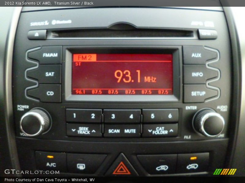 Titanium Silver / Black 2012 Kia Sorento LX AWD