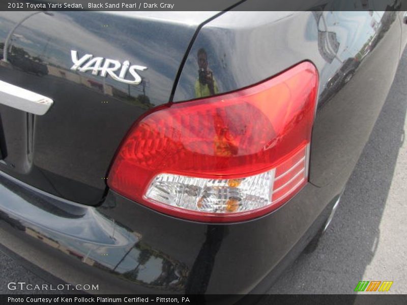 Black Sand Pearl / Dark Gray 2012 Toyota Yaris Sedan