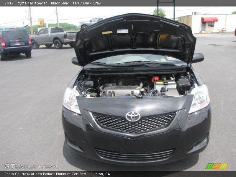 Black Sand Pearl / Dark Gray 2012 Toyota Yaris Sedan