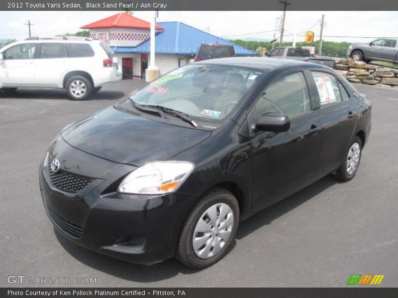 Black Sand Pearl / Ash Gray 2012 Toyota Yaris Sedan