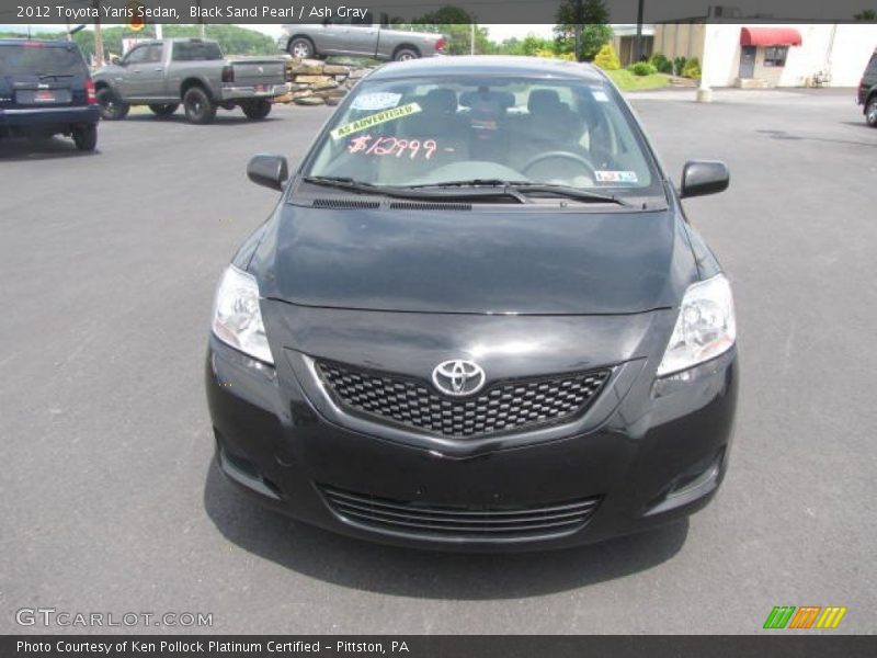 Black Sand Pearl / Ash Gray 2012 Toyota Yaris Sedan