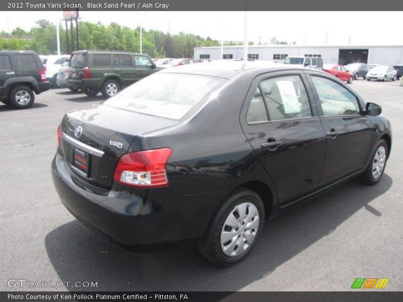 Black Sand Pearl / Ash Gray 2012 Toyota Yaris Sedan