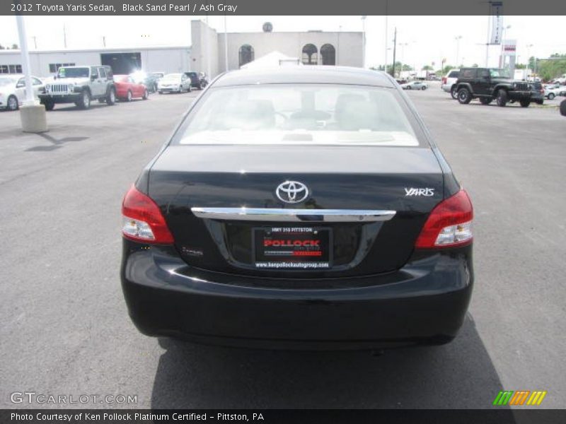 Black Sand Pearl / Ash Gray 2012 Toyota Yaris Sedan