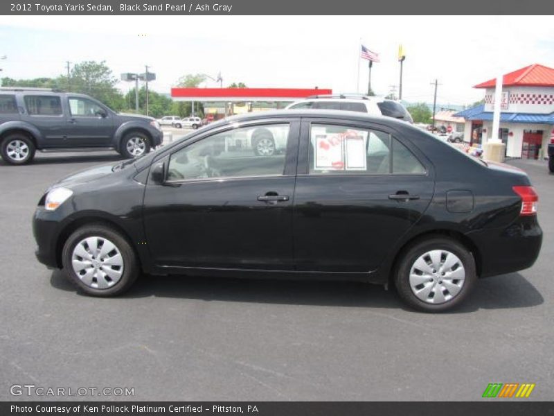 Black Sand Pearl / Ash Gray 2012 Toyota Yaris Sedan
