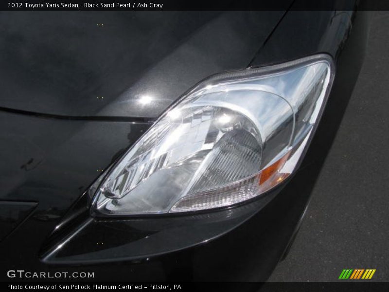 Black Sand Pearl / Ash Gray 2012 Toyota Yaris Sedan