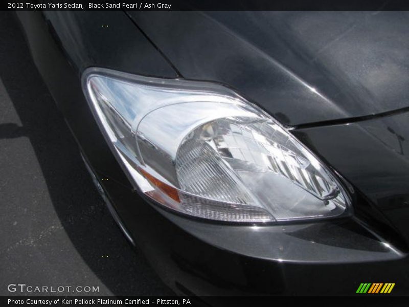 Black Sand Pearl / Ash Gray 2012 Toyota Yaris Sedan