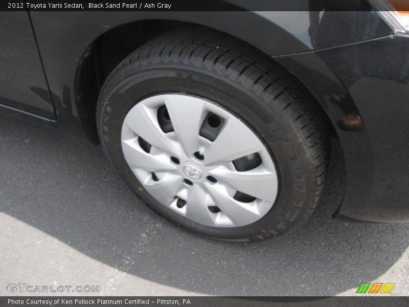 Black Sand Pearl / Ash Gray 2012 Toyota Yaris Sedan