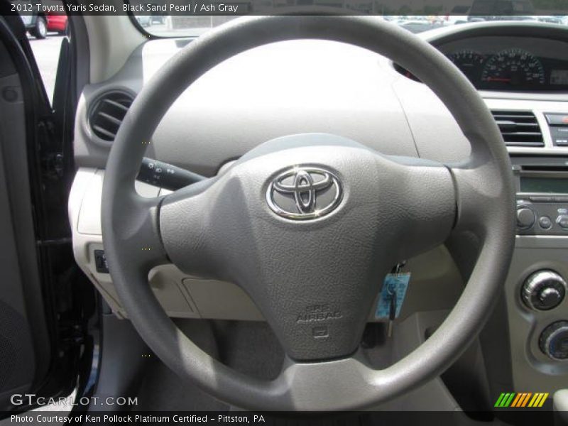 Black Sand Pearl / Ash Gray 2012 Toyota Yaris Sedan