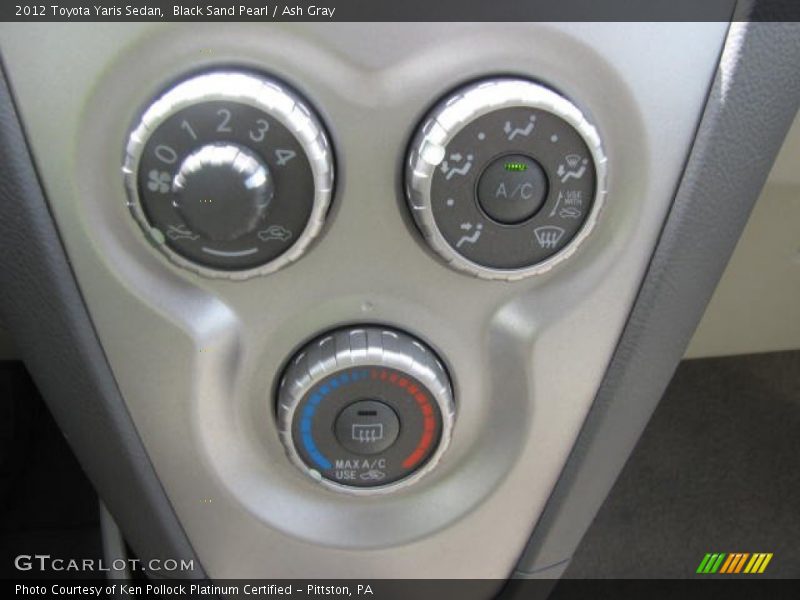 Black Sand Pearl / Ash Gray 2012 Toyota Yaris Sedan